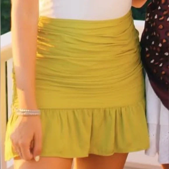 Lida Kate Lime Green Mini Skirt - Picture 2 of 4